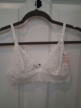 Cosabella White Lace Triangle Bralette